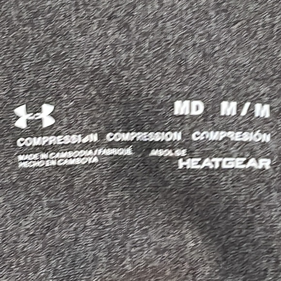UNDER ARMOUR CHARCOAL LIGHT HEATHER COMPRESSION CAPRI LEGGINGS GRAY SIZE MEDIUM - Picture 6 of 6